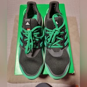 Adidas Black and Green Lego Shoes